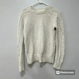 Zara cream cable knit sweater